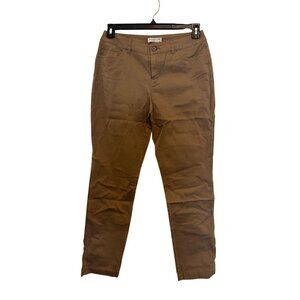Coldwater Creek Womens Brown Natural Fit Pants Size Petite 8 Cotton Blend